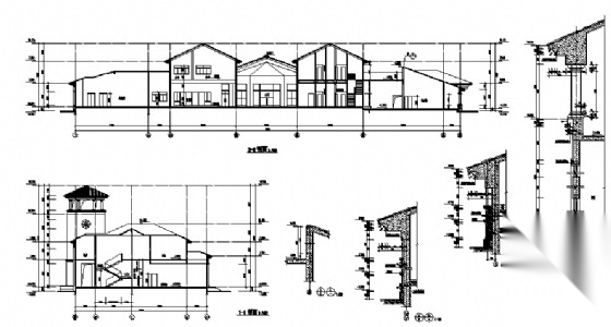 [顺德半岛]某楼盘会所建筑施工图cad施工图下载【ID:166573117】