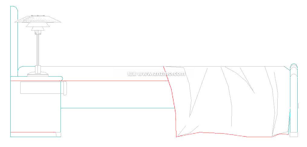 床头柜cad施工图下载【ID:182097192】