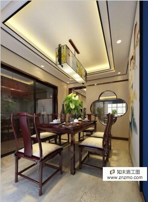 中式风格施工图+实景图cad施工图下载【ID:36906662】