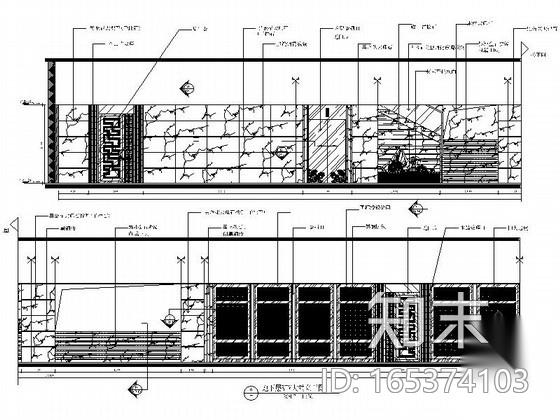 [山西]高档酒店KTV公共部分装修施工图cad施工图下载【ID:165374103】