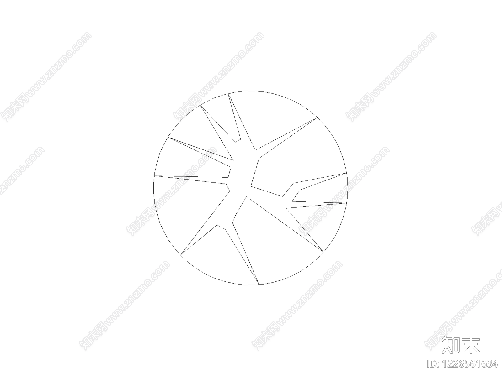现代乔木种植CAD图纸
