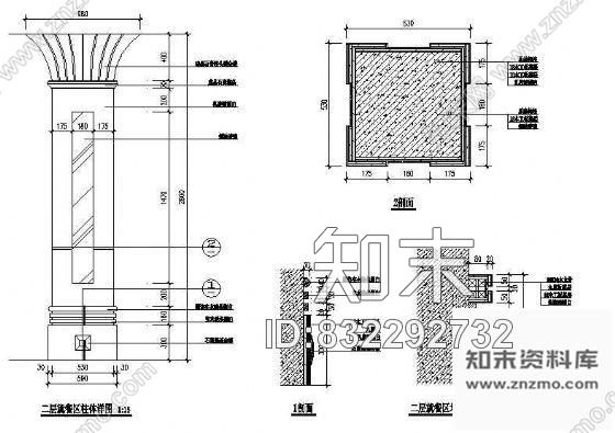 图块/节点装饰柱详图cad施工图下载【ID:832292732】