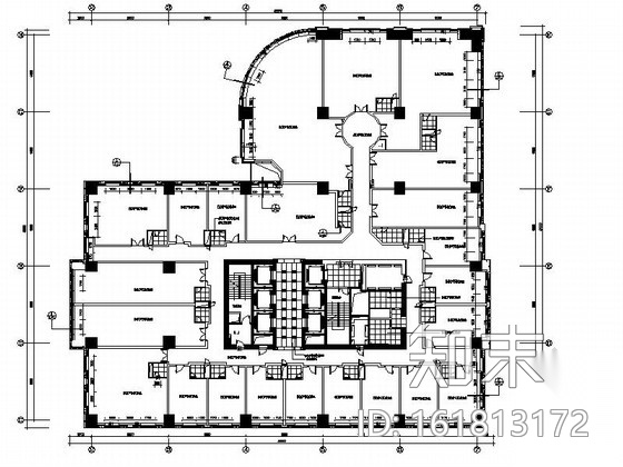 [上海]普陀区某超5A甲级办公楼室内装修图cad施工图下载【ID:161813172】