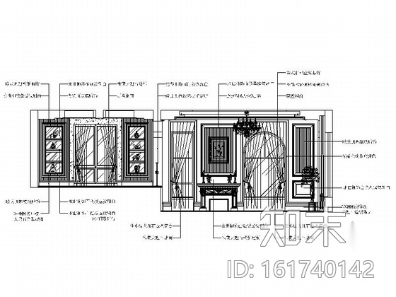 某奢华欧式别墅室内装饰装修图cad施工图下载【ID:161740142】