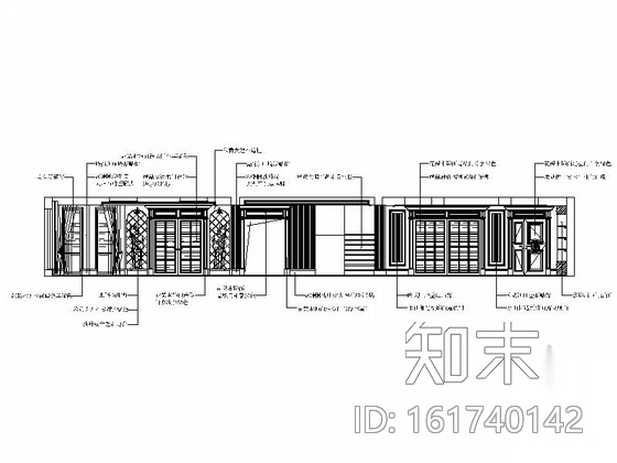 某奢华欧式别墅室内装饰装修图cad施工图下载【ID:161740142】