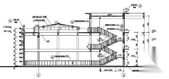某三层小区会所建筑施工图cad施工图下载【ID:151654173】