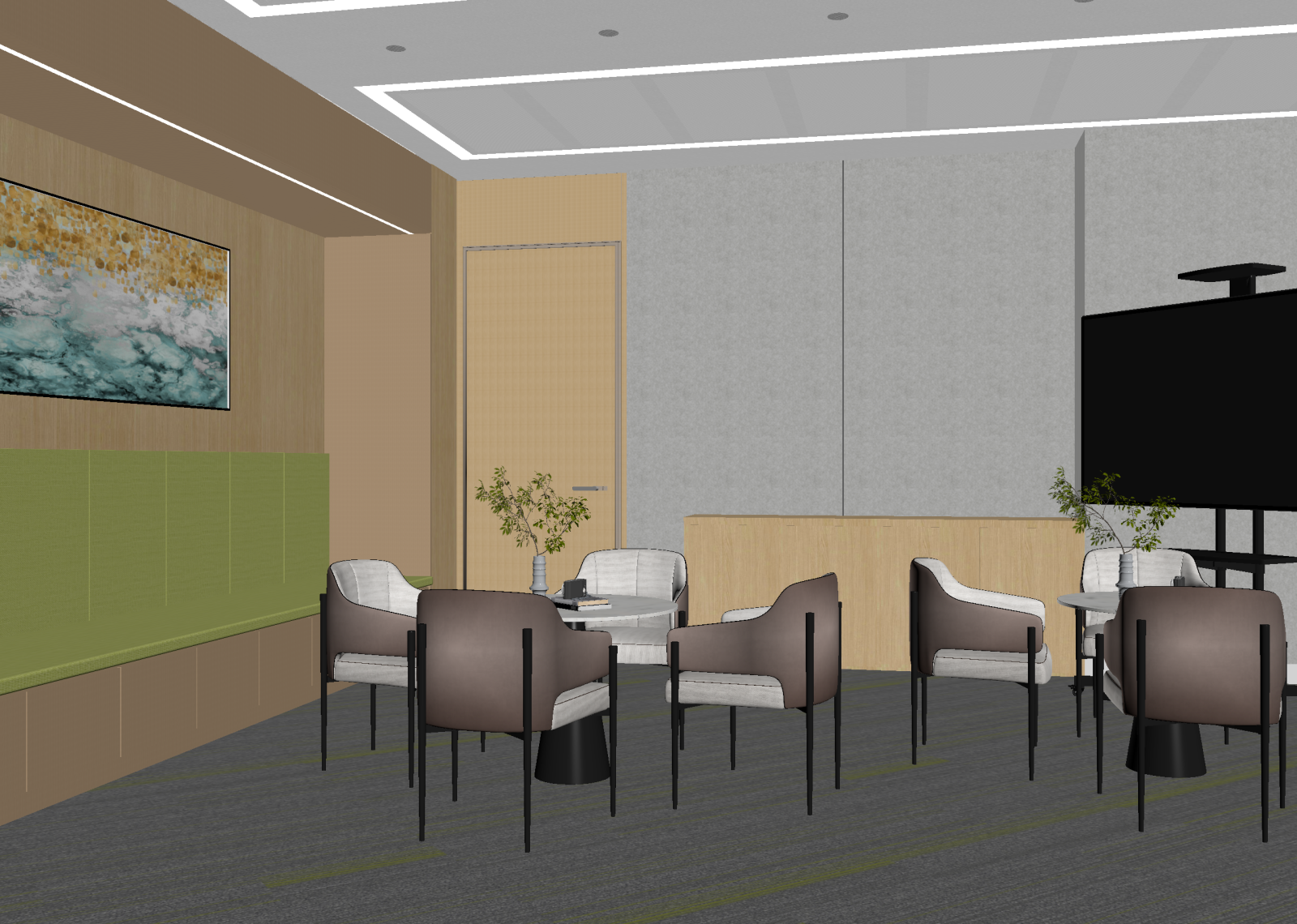 现代接待室3D模型下载【ID:1214944905】