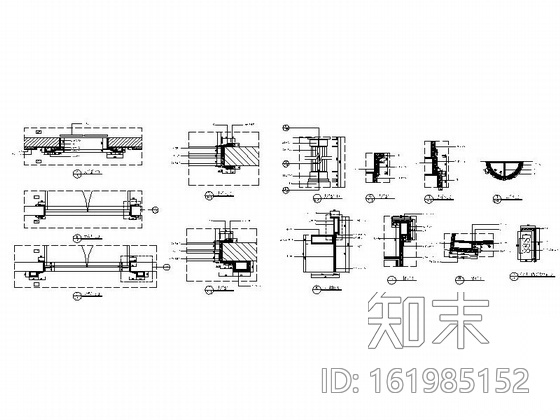 酒店内过道装修图（含效果）cad施工图下载【ID:161985152】