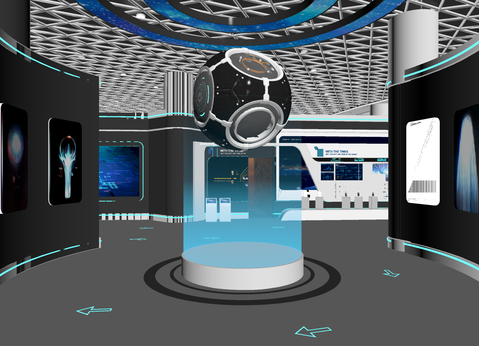 现代科技展厅3D模型下载【ID:1214978317】