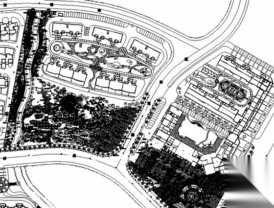 [福州]住宅区组团知名地产景观工程施工图施工图下载【ID:161090193】