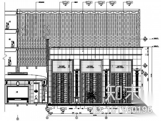 [四川]某奢华五星级酒店大堂装修施工图（含效果）cad施工图下载【ID:161960196】