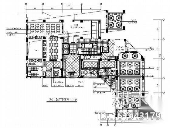 [广东]豪华酒店中式餐厅装修施工图cad施工图下载【ID:161943179】