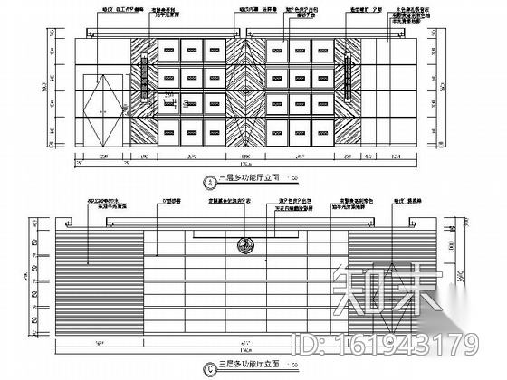 [广东]豪华酒店中式餐厅装修施工图cad施工图下载【ID:161943179】