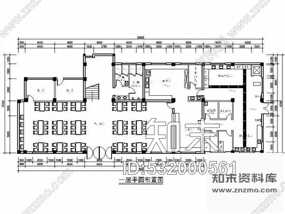 施工图江苏某市供电公司职工食堂装修图施工图下载【ID:532000561】