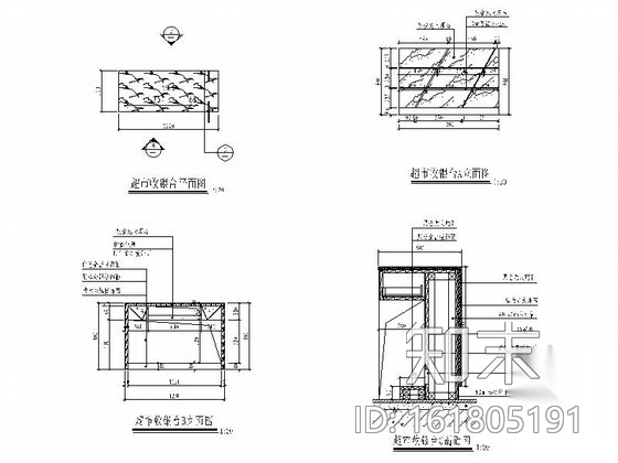 [厦门]现代高档量贩式KTV超市室内装修施工图cad施工图下载【ID:161805191】