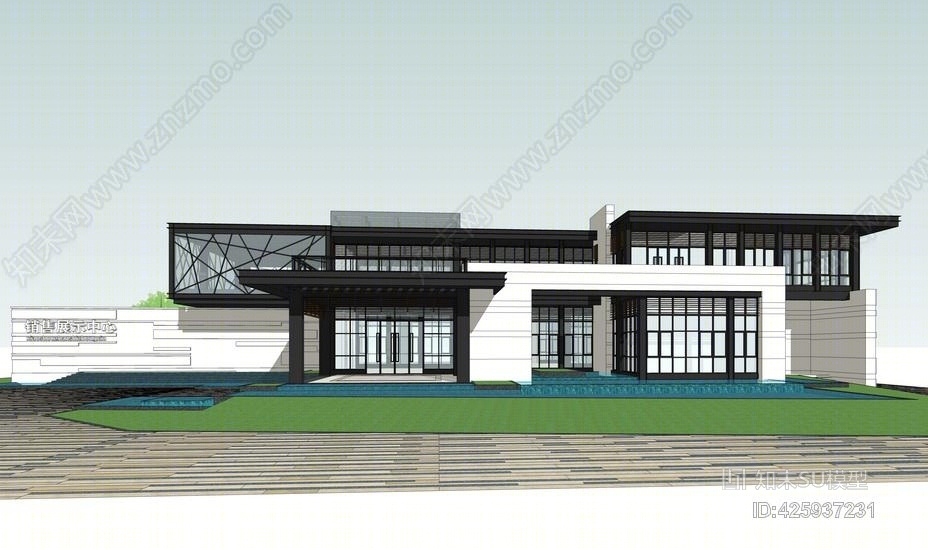厦门建发现代售楼处SU模型下载【ID:425937231】