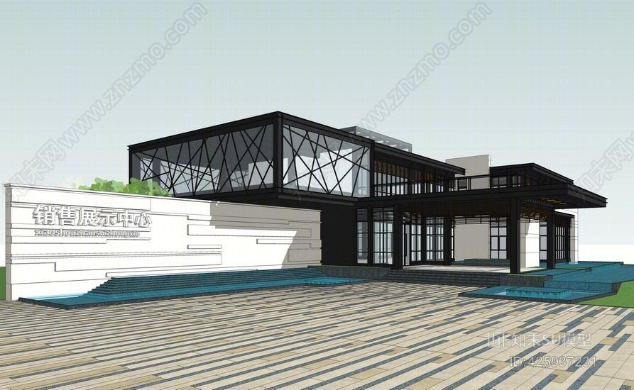 厦门建发现代售楼处SU模型下载【ID:425937231】