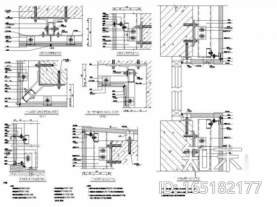 干挂大理石节点构造详图施工图下载【ID:165182177】
