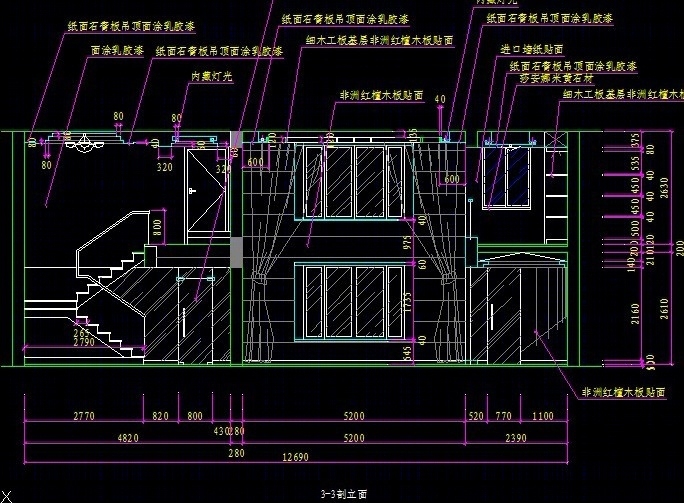 中山二层设计cad施工图下载【ID:36937564】