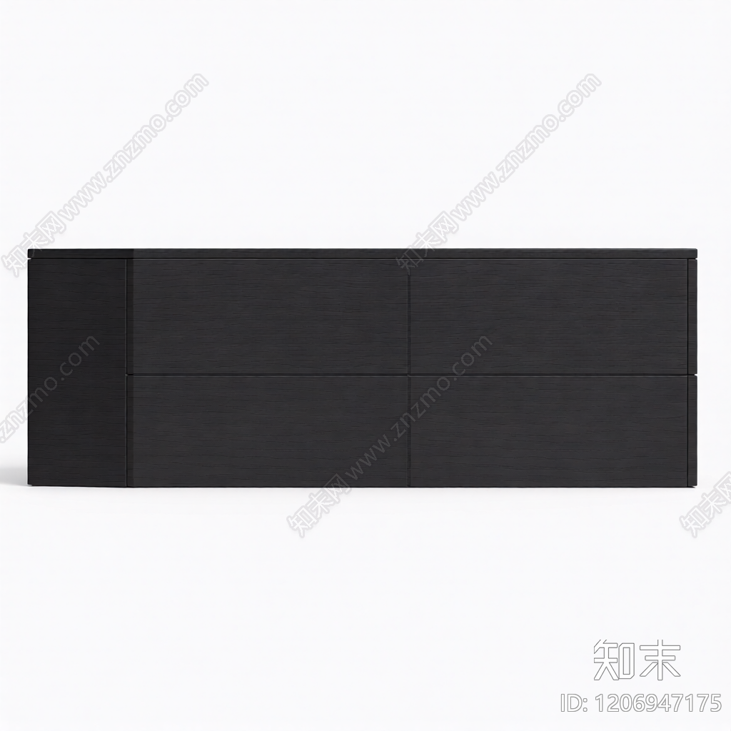 黑木纹抽屉柜3D模型下载【ID:1206947175】