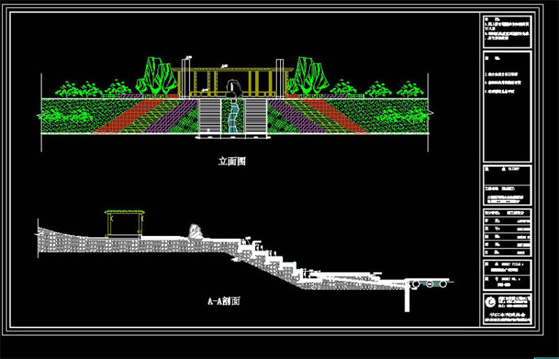 游船码头广场CAD景观图纸cad施工图下载【ID:149714153】