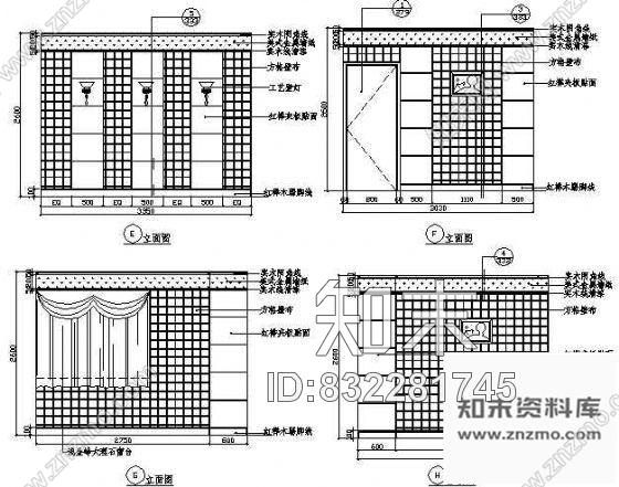 图块/节点美容中心立面图2cad施工图下载【ID:832281745】