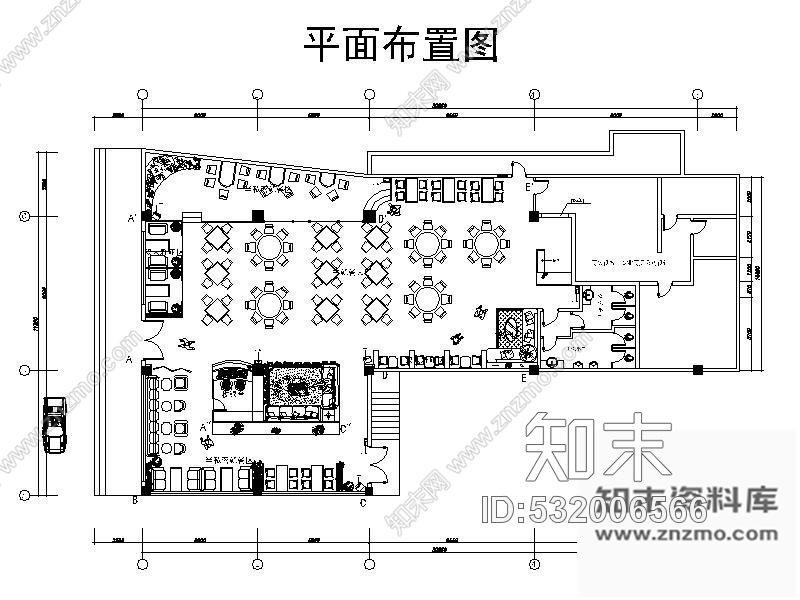 施工图药膳堂快餐厅室内设计图施工图下载【ID:532006566】