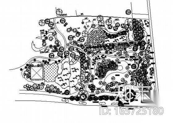 某地块绿地植物绿化平面图施工图下载【ID:165725180】
