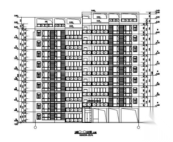 [东莞]某小区九层大户型住宅建筑施工套图cad施工图下载【ID:167623139】