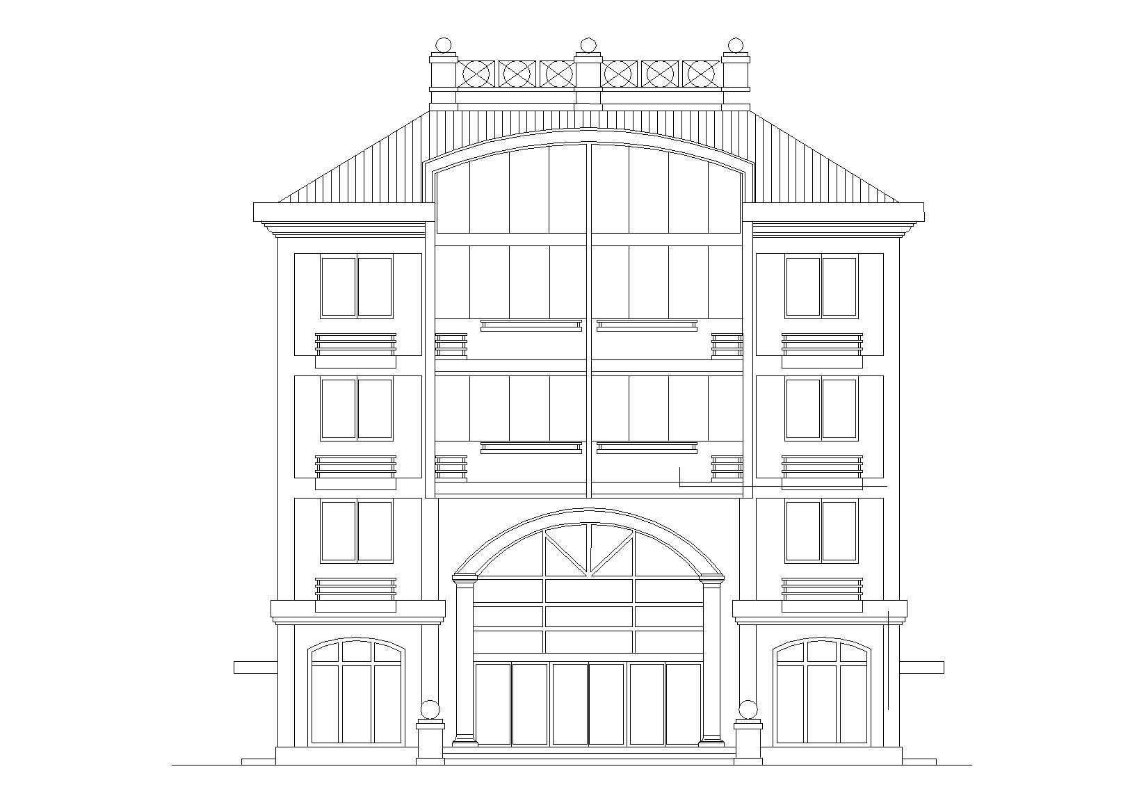 多层并联高级别墅寓所建筑施工图cad施工图下载【ID:165139122】