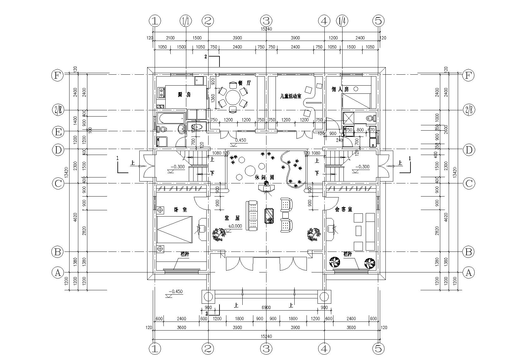 多层并联高级别墅寓所建筑施工图cad施工图下载【ID:165139122】