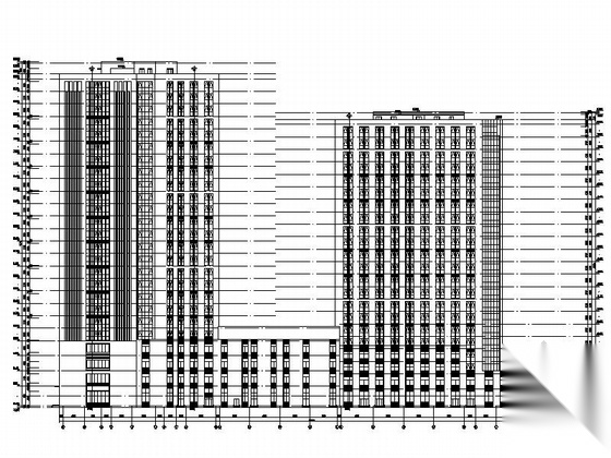 [山东]25层现代风格酒店及单体办公楼建筑设计施工图cad施工图下载【ID:167515194】
