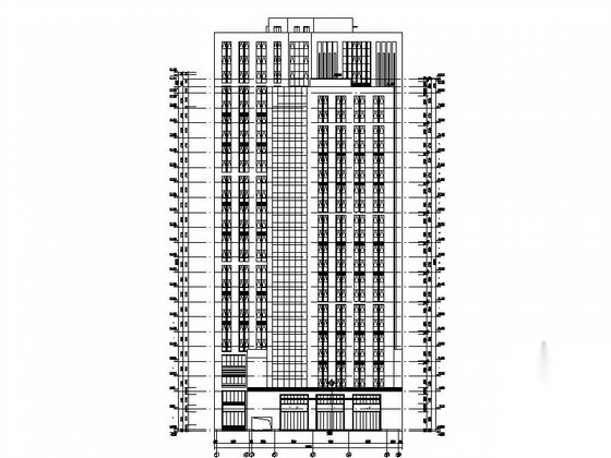 [山东]25层现代风格酒店及单体办公楼建筑设计施工图cad施工图下载【ID:167515194】
