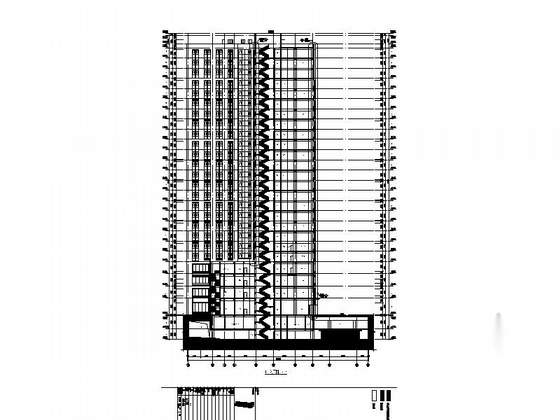 [山东]25层现代风格酒店及单体办公楼建筑设计施工图cad施工图下载【ID:167515194】