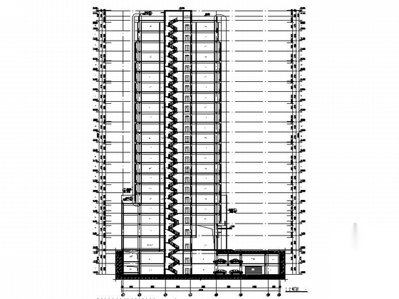 [山东]25层现代风格酒店及单体办公楼建筑设计施工图cad施工图下载【ID:167515194】