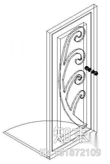 门CAD模型图块cad施工图下载【ID:161872109】