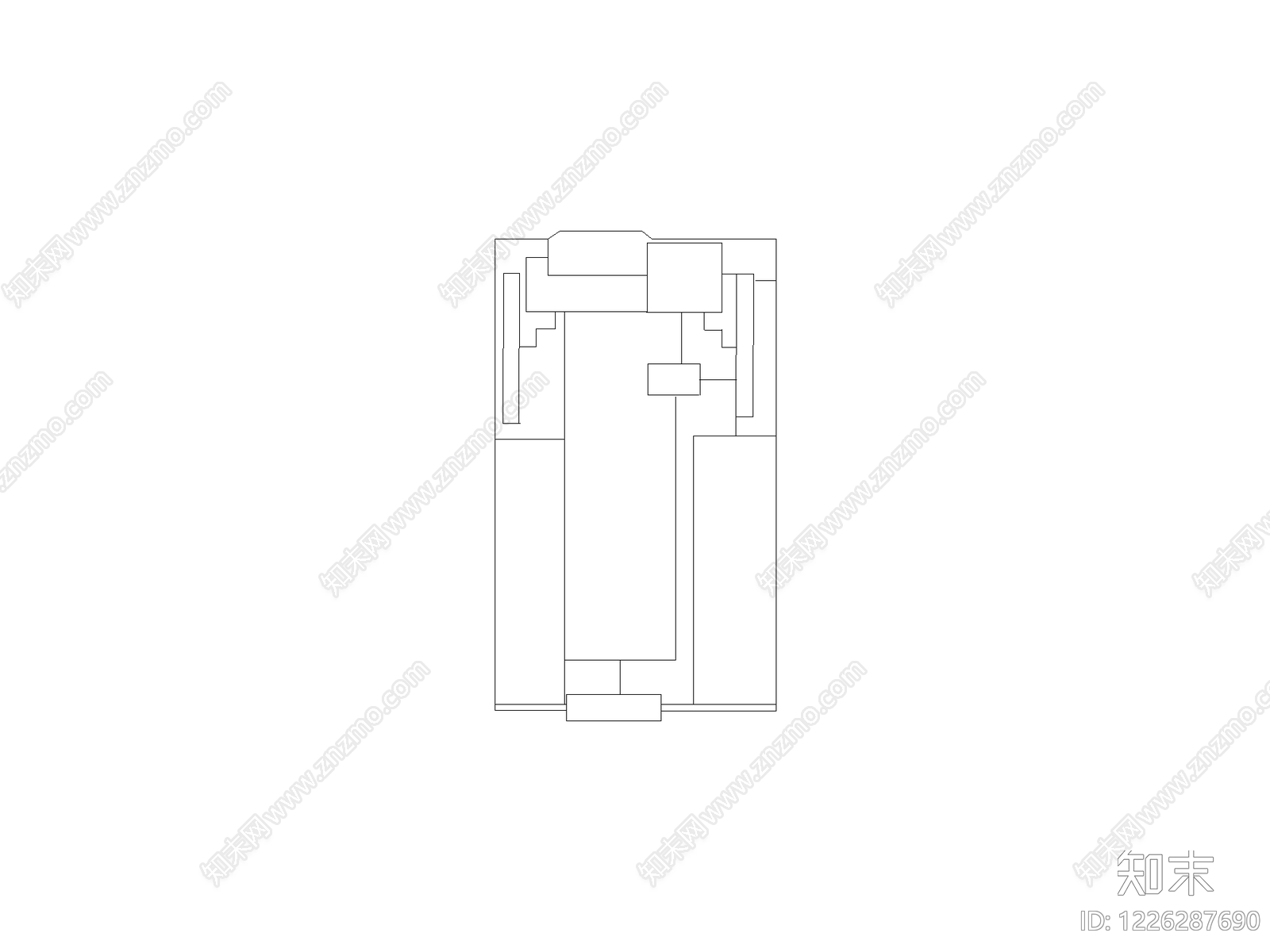 柜子cad施工图下载【ID:1226287690】