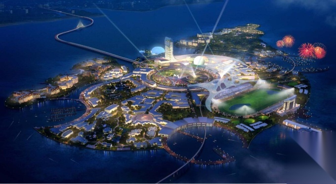 [海口]滨海时尚创意岛总平面初步概念规划设计施工图下载【ID:161022109】