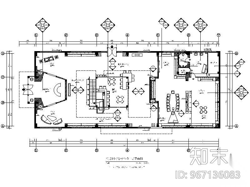 [广州]某豪华办公楼室内装修图cad施工图下载【ID:967136083】
