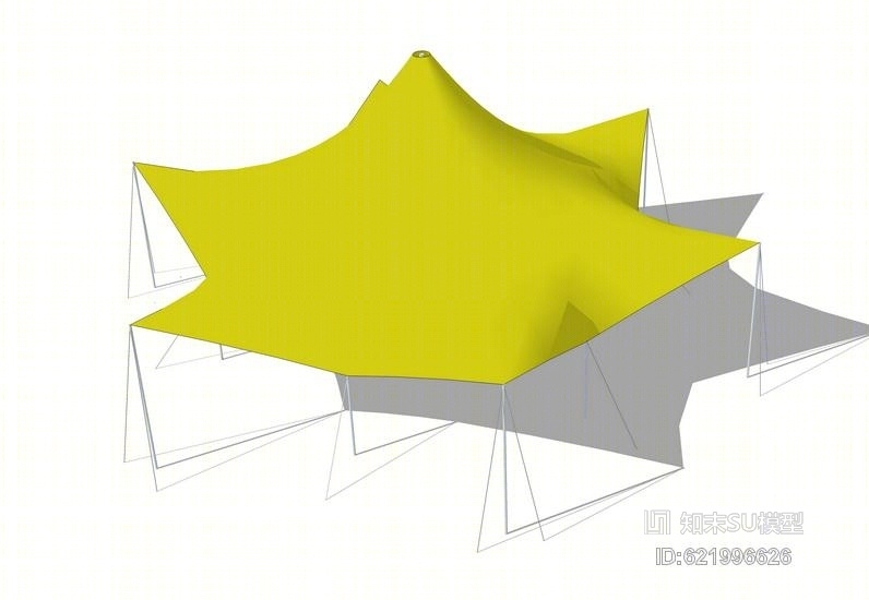张拉膜SU模型下载【ID:621996626】