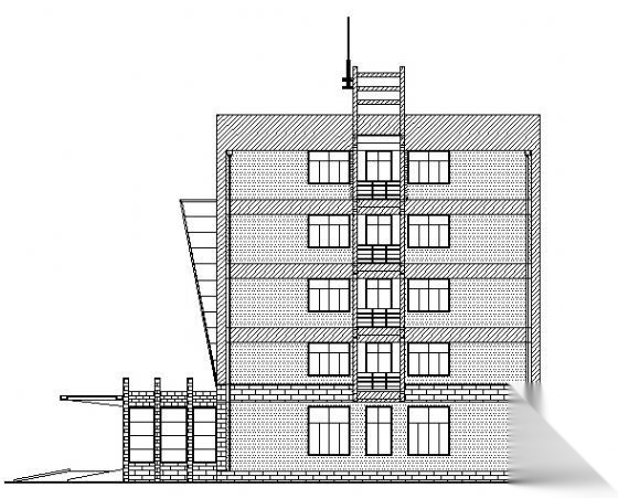某五层办公楼建筑施工图cad施工图下载【ID:149944172】