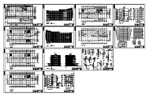 某五层办公楼建筑施工图cad施工图下载【ID:149944172】