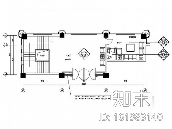 [天津]某豪华酒店贵宾室装修图cad施工图下载【ID:161983140】