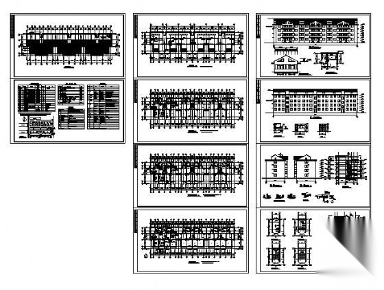 某四层医院职工住宅楼建筑施工图cad施工图下载【ID:149847146】