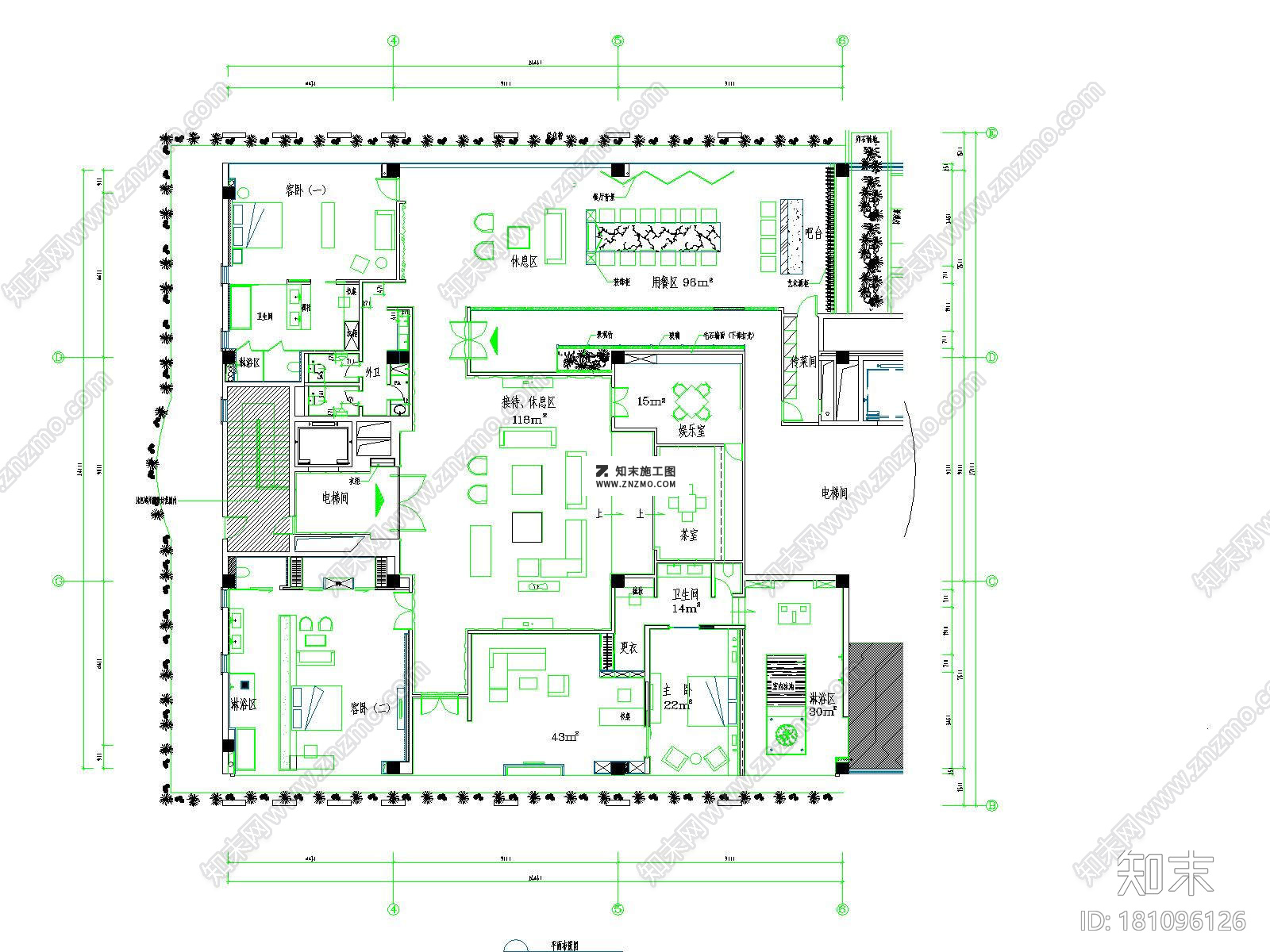 中式精典创意别墅大宅CAD建筑图纸和效果图下载施工图下载【ID:181096126】