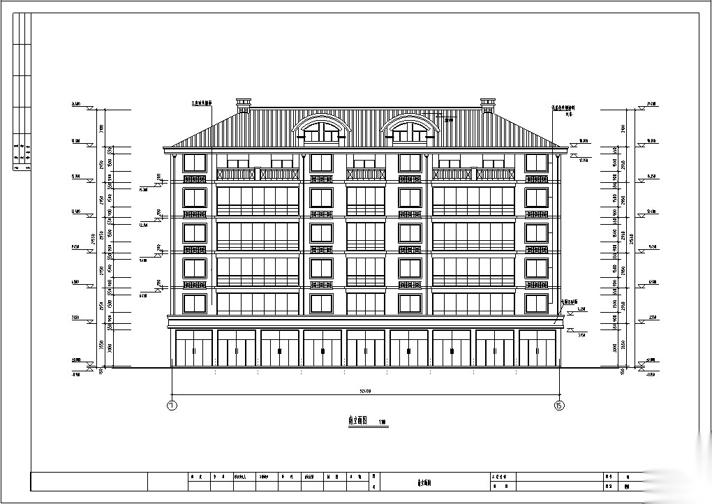 7套商住综合楼建筑设计方案初设图CADcad施工图下载【ID:151479185】
