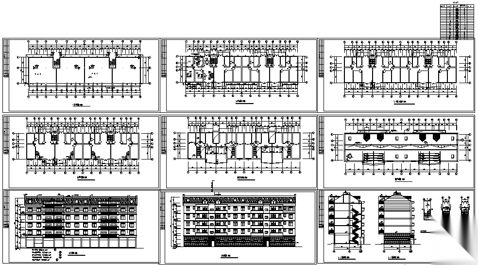 7套商住综合楼建筑设计方案初设图CADcad施工图下载【ID:151479185】