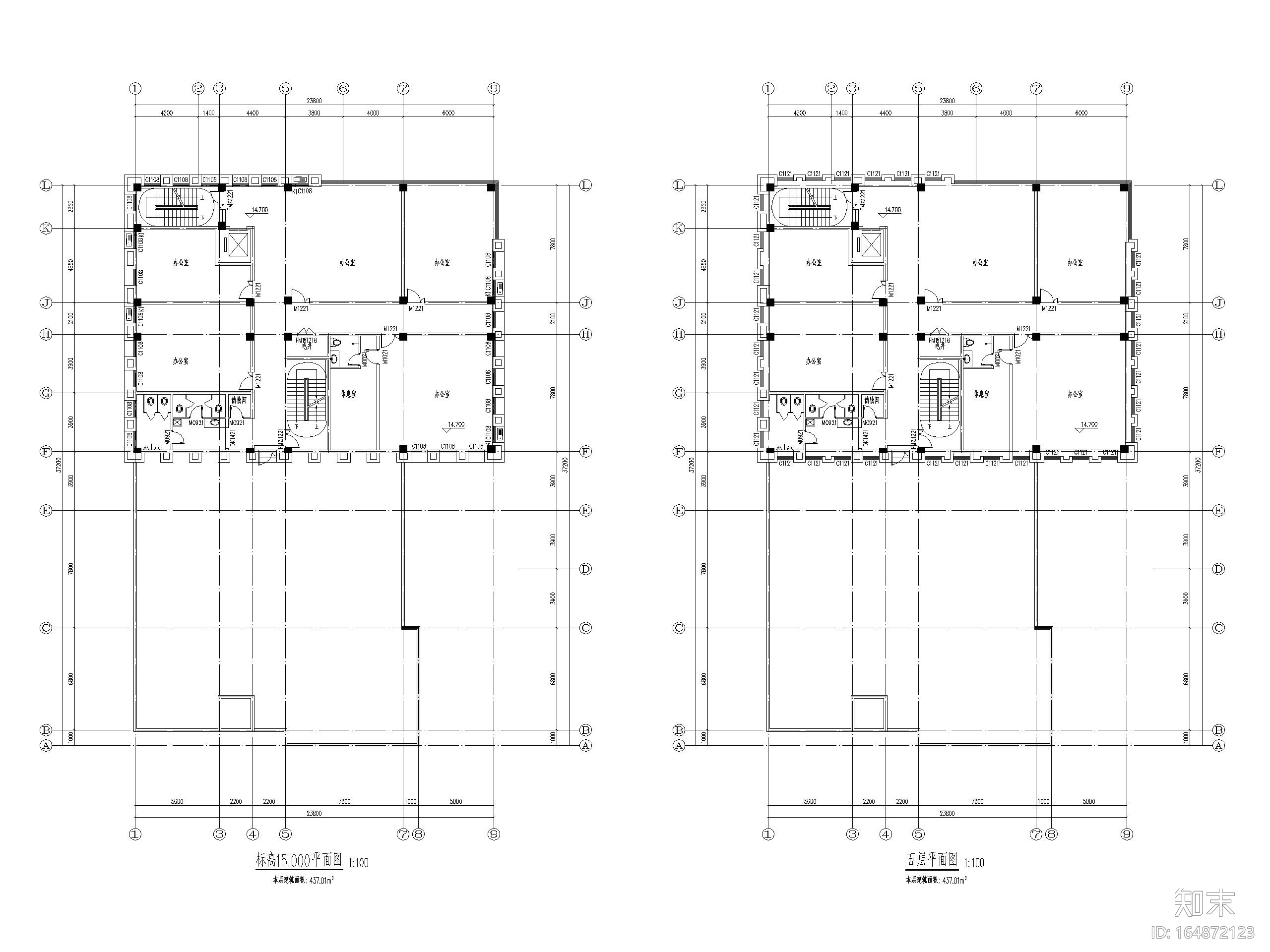 电梯产业园综合服务中心研发楼建筑施工图施工图下载【ID:164872123】