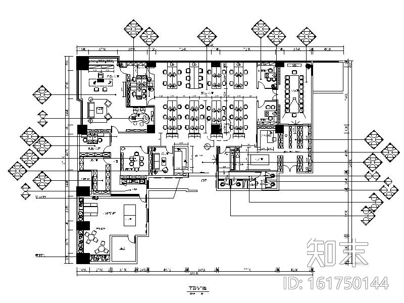 [深圳]现代简约办公室设计施工图（含实景图）cad施工图下载【ID:161750144】