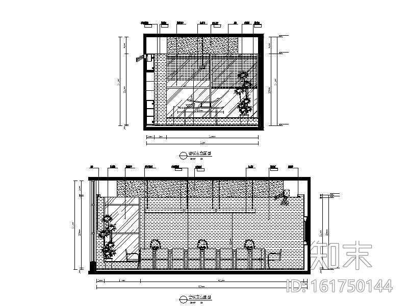 [深圳]现代简约办公室设计施工图（含实景图）cad施工图下载【ID:161750144】